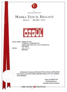 Ozgul Metal Marka Tescili